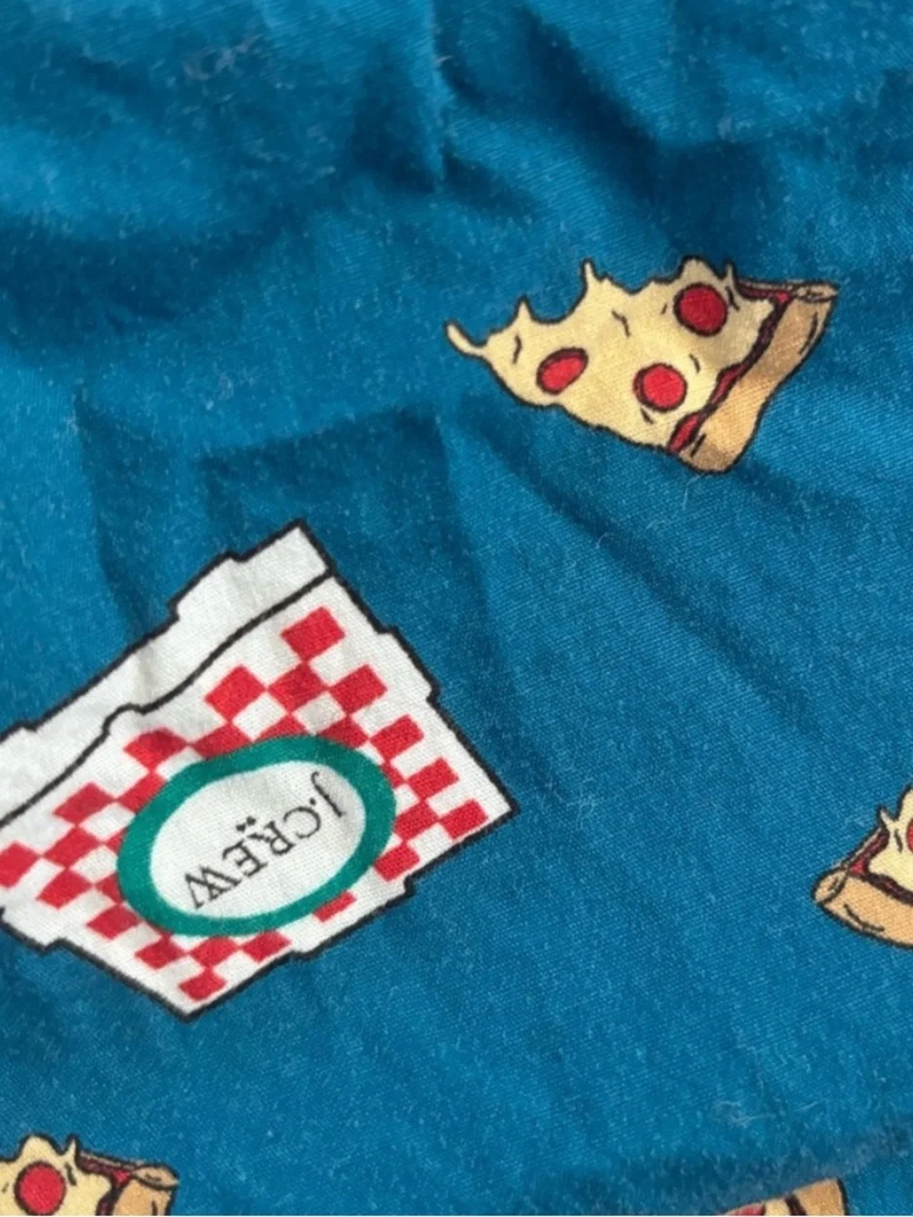 J. Crew Light Blue Cotton Novelty Pizza Print Shorts